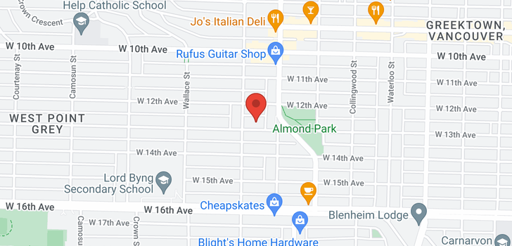 map of 3755 W 13TH AVENUE